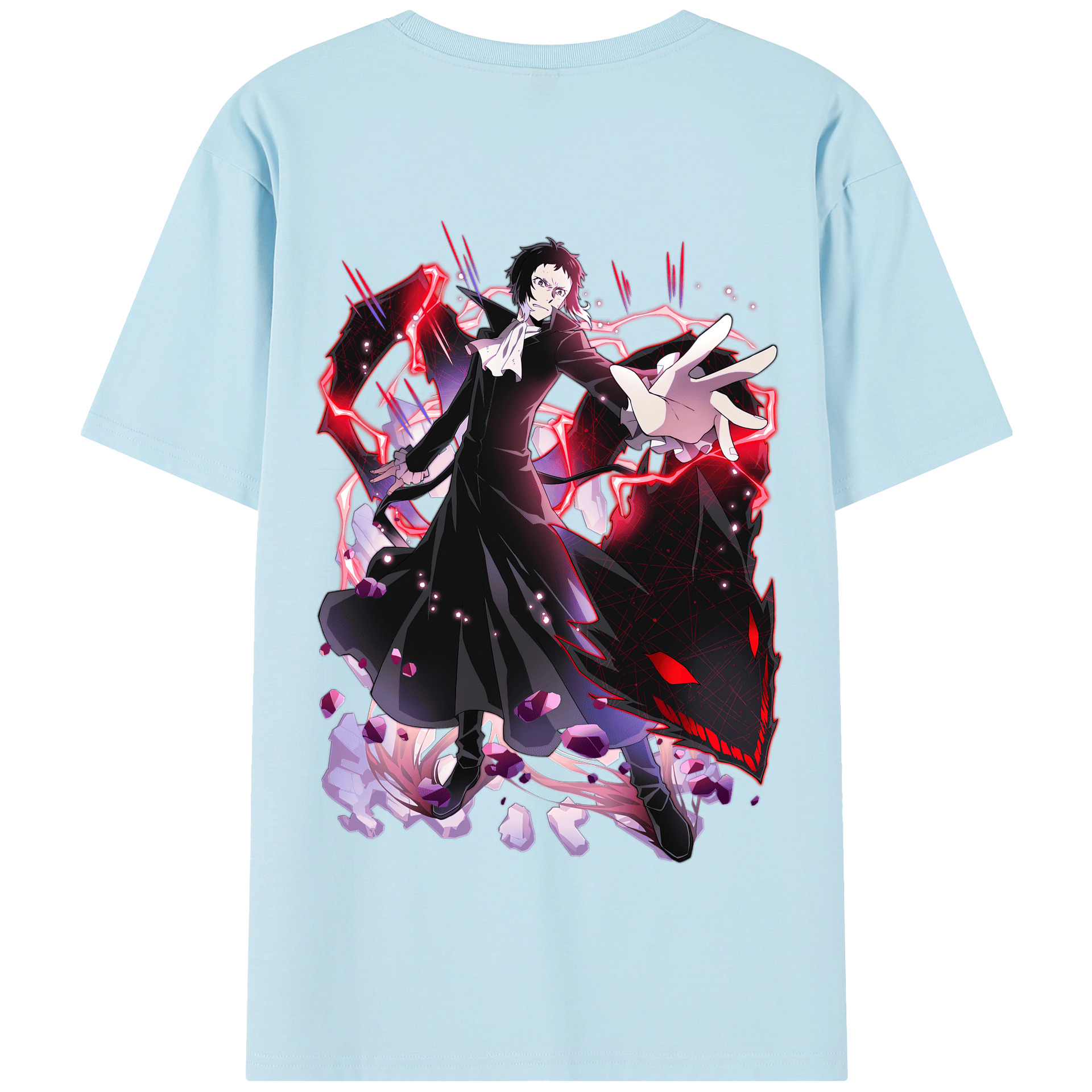 （画像用） 文豪ストレイドッグス Bungo Stray Dogs 綿100％半袖Tシャツ（背面プリント）